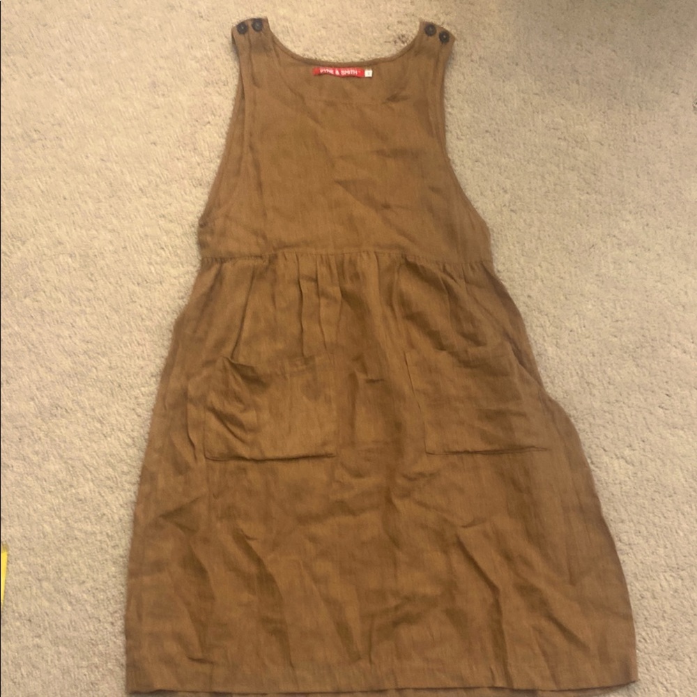 Pyne and Smith toast pinafore dress